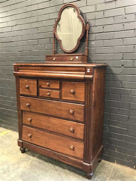 Lot Late Th Century Cedar Chest Of Eight Drawers With Mohogany