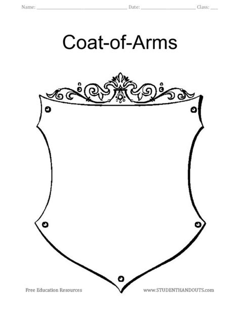 40 Fancy Coat of Arms Templates (Family Crests)