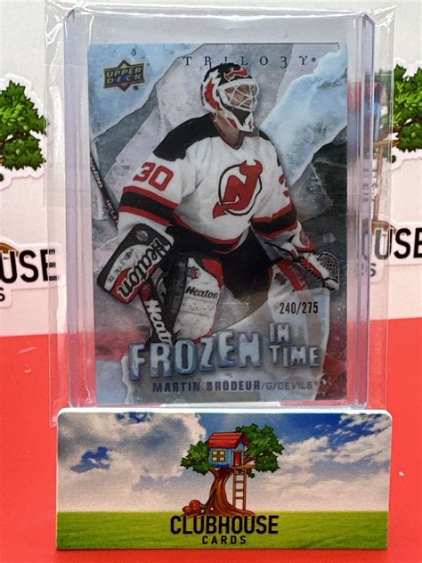 Upper Deck Trilogy Martin Brodeur Frozen In Time Devils Ebay