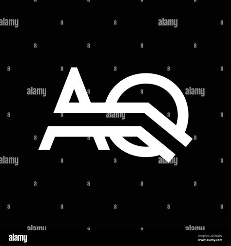 Aq Logo Design Business Typography Vector Template Creative Linked