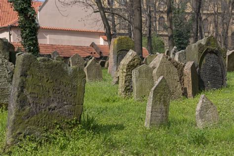 Vieux Cimetière Juif Dans Josefov Prague République Tchèque Image