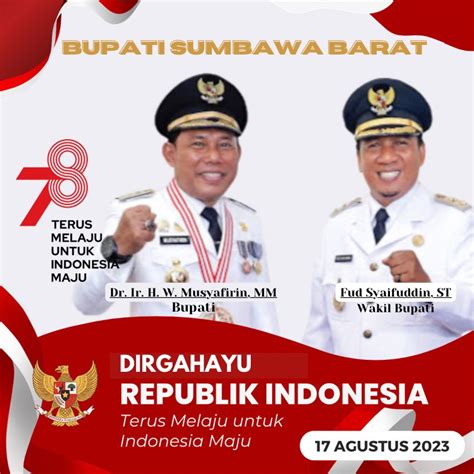 Iklan Ucapan Hut Ke 78 Ri 2023 Bupati Sumbawa Barat