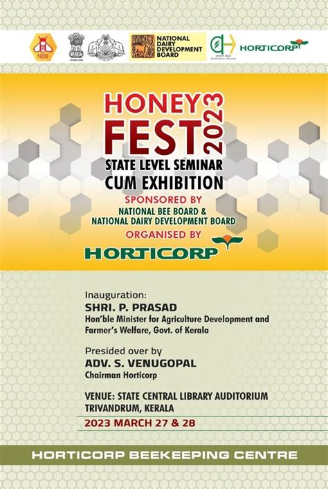 Honey Fest 2023 On 27th And 28th March Rtrivandrum