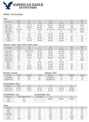 American Eagle Women's Size Chart