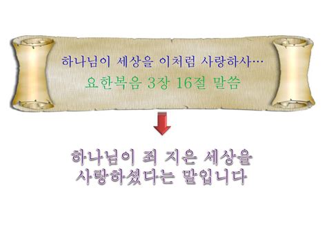 하나님이 세상을 이처럼 사랑하사 독생자를 주셨으니 이는 그를 믿는 자마다 멸망하지 않고 영생을 얻게 하려하심이라 Ppt