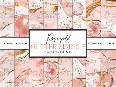 Rose Gold Glitter Marble Background Graphic by busydaydesign · Creative ...