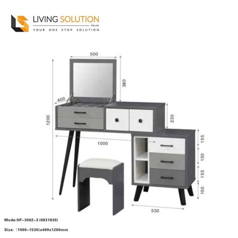 Airi Dressing Table Dresser Table Living Solution Pte Ltd