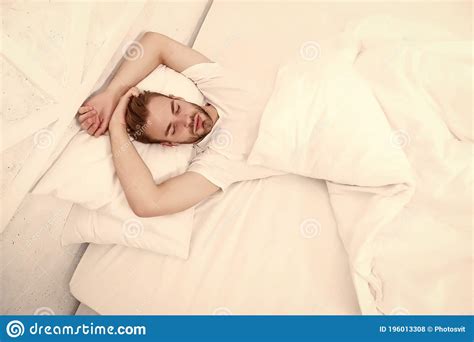 Healthy Sleep Concept Tips Promoting Healthful Sleep Habits Handsome