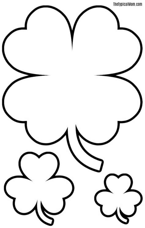 Free Printable Shamrock Coloring Pages Shamrock Templates