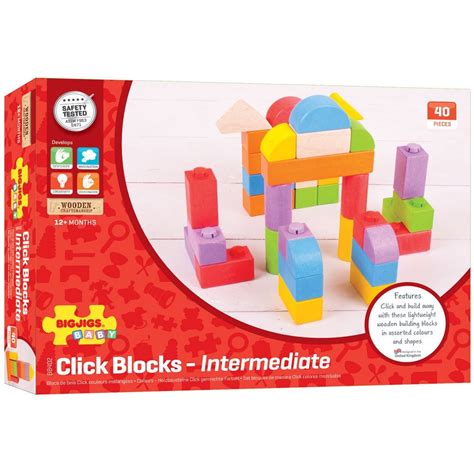 Wooden Click Blocks Set - Intermediate. - Toy Sense