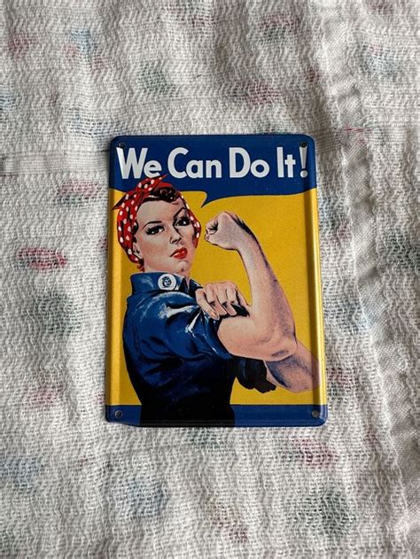 Antike Postkarte Aus Blech We Can Do It Gr Sse X Cm Kaufen Auf