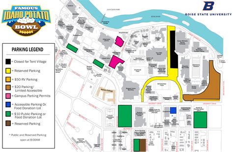 WVU Football Parking Map