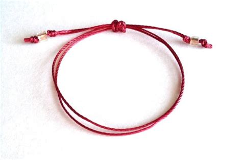 Red Protection Braceletsimple Braceletyoga Braceletcord Etsy