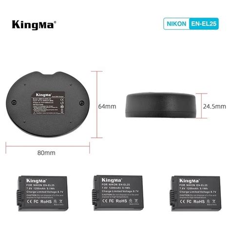 Kingma Pcs En El Lithium Ion Battery Pack With Dual Usb Type A