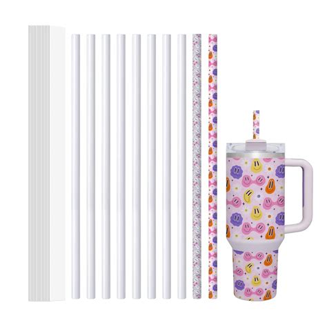 Pyd Life Sublimation Stainless Steel Metal Straws Blanks White X