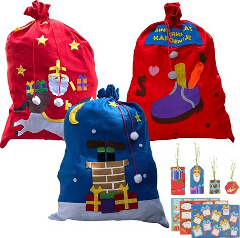 Zak Van Sinterklaas Geschenkzak Incl Sinterklaaslabels 46 Delig