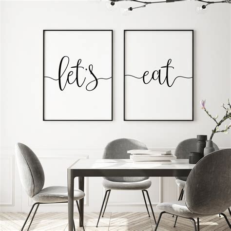 Let S Eat Dining Room Wall Decor Let S Eat Sign Etsy