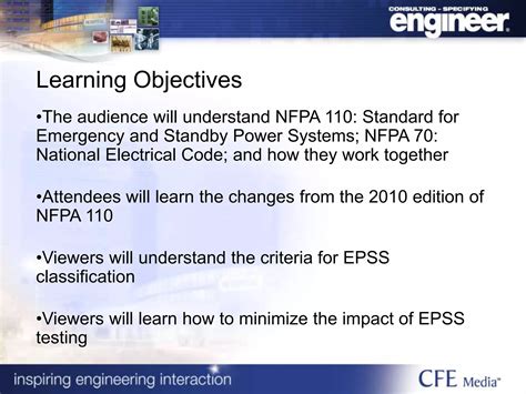 Critical Power: NFPA 110: Standard for Emergency and Standby Power | PPTX