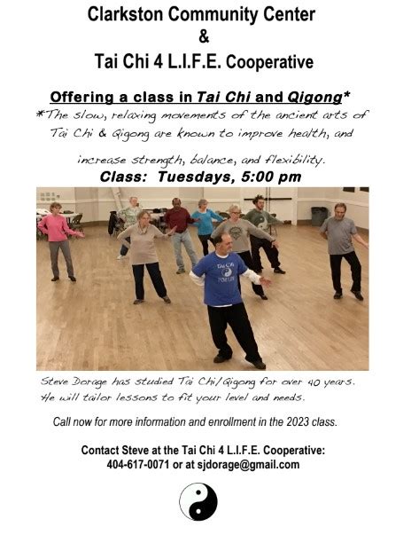 Tai Chi is Back! - Clarkston Community Center