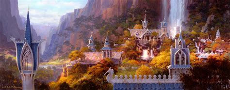 Rivendell concept art for The Lord of The Rings, by Paul Lasaine : r/lotr