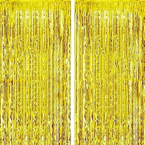 2 Packs 3ft X 8 3ft Gold Metallic Tinsel Foil Fringe