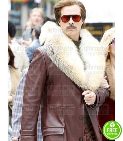 Buy Will Ferrell Fur Coat | Anchorman 2 Ron Burgundy Leather Coat