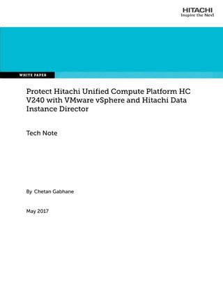 Hitachi Whitepaper Protect Ucp Hc V With Vmware Vsphere Hdid Pdf