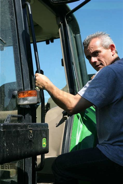 Man Operating Machinery Stock Image Colourbox