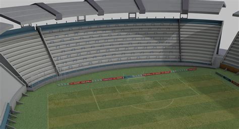 3d Model Lowpoly Generic Football Soccer Stadium Vr Ar Low Poly