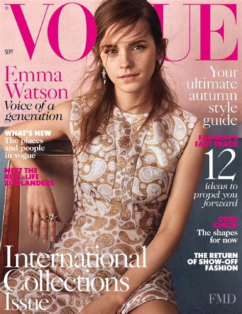 Cover Of Vogue Uk With Emma Watson September 2015 Id34482