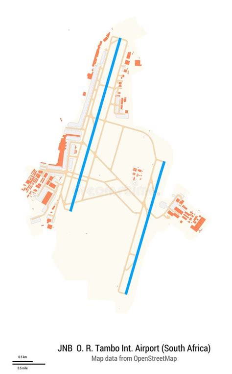 Map of O. R. Tambo International Airport. IATA-code JNB Stock Photo ...