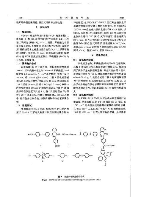 含二氮杂萘酮联苯结构聚芳酯的合成和性能word文档在线阅读与下载无忧文档