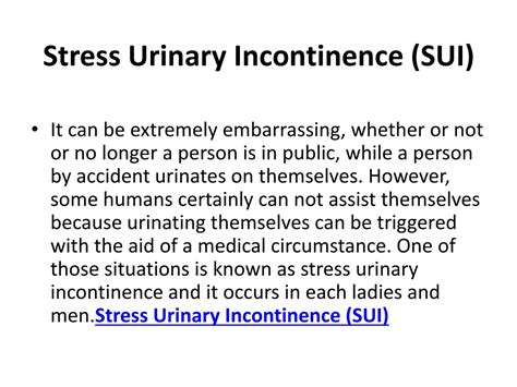 Ppt Stress Urinary Incontinence Sui Powerpoint Presentation Free