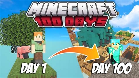 I Survived Days In One Block Minecraft Days Youtube