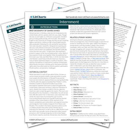 Internment Study Guide | Literature Guide | LitCharts