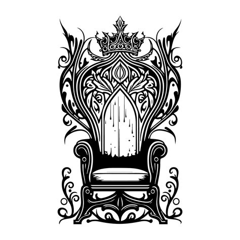 Royal Throne Line Art Hand Drawn Illustration 21568741 Vector Art At