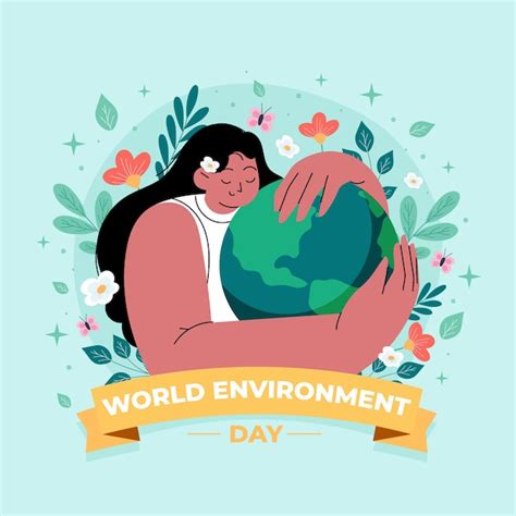 Ilustração Plana Para Celebração Do Dia Mundial Do Meio Ambiente