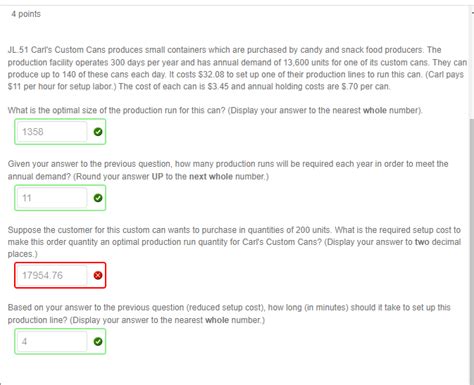 Solved JL 51 Carl S Custom Cans Produces Small Containers Chegg