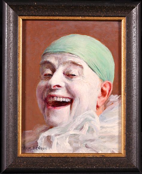 Armand François Joseph Henrion Pierrot Fumant Impressionist Oil