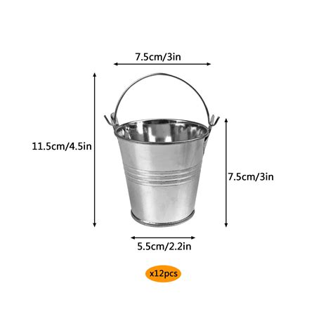 Pack Mini Metal Buckets Small Metal Pail Tinplate Tin Pails