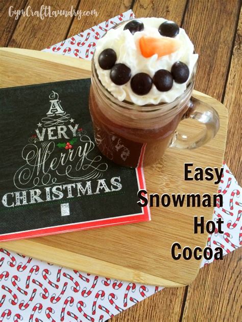 Easy Frosty The Snowman Hot Cocoa Gym Craft Laundry