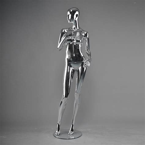 New Style Full Body Sliver Female Chrome Mannequin Fiberglas