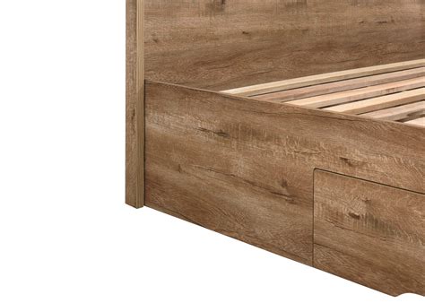 Stockwell King Bed Rustic Oak Birlea