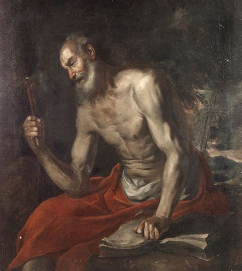 Follower Of Jusepe De Ribera Saint Jerome In The Desert