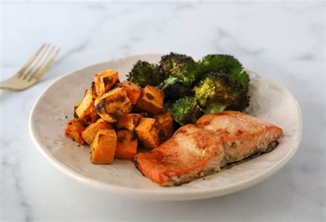 Sweet Potato And Salmon Sheet Pan The Produce Moms