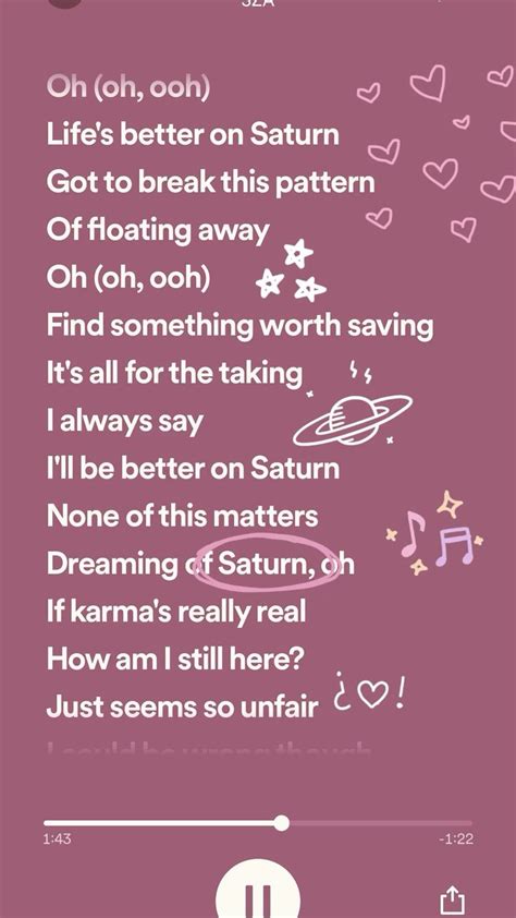 saturn by sza 🪐 in 2024 | Pretty lyrics, Song lyrics wallpaper, Just lyrics