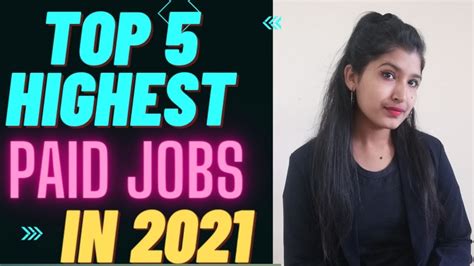 Top 5 Highest Paid Jobs In 2021 In Indiahighest Paying Jobs With High