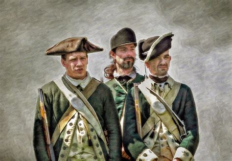 Three Loyalist Soldiers Portrait American Revolution Digital Art By