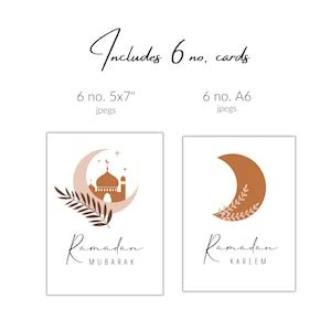 Printable Ramadan Mubarak Cards, Islamic Greeting Cards Digital Download, Ramadan Gifts, Islamic ...