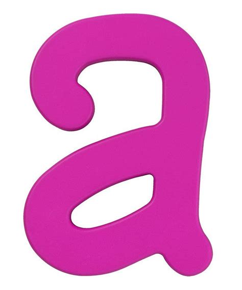 A Pink Plastic Letter On A White Background